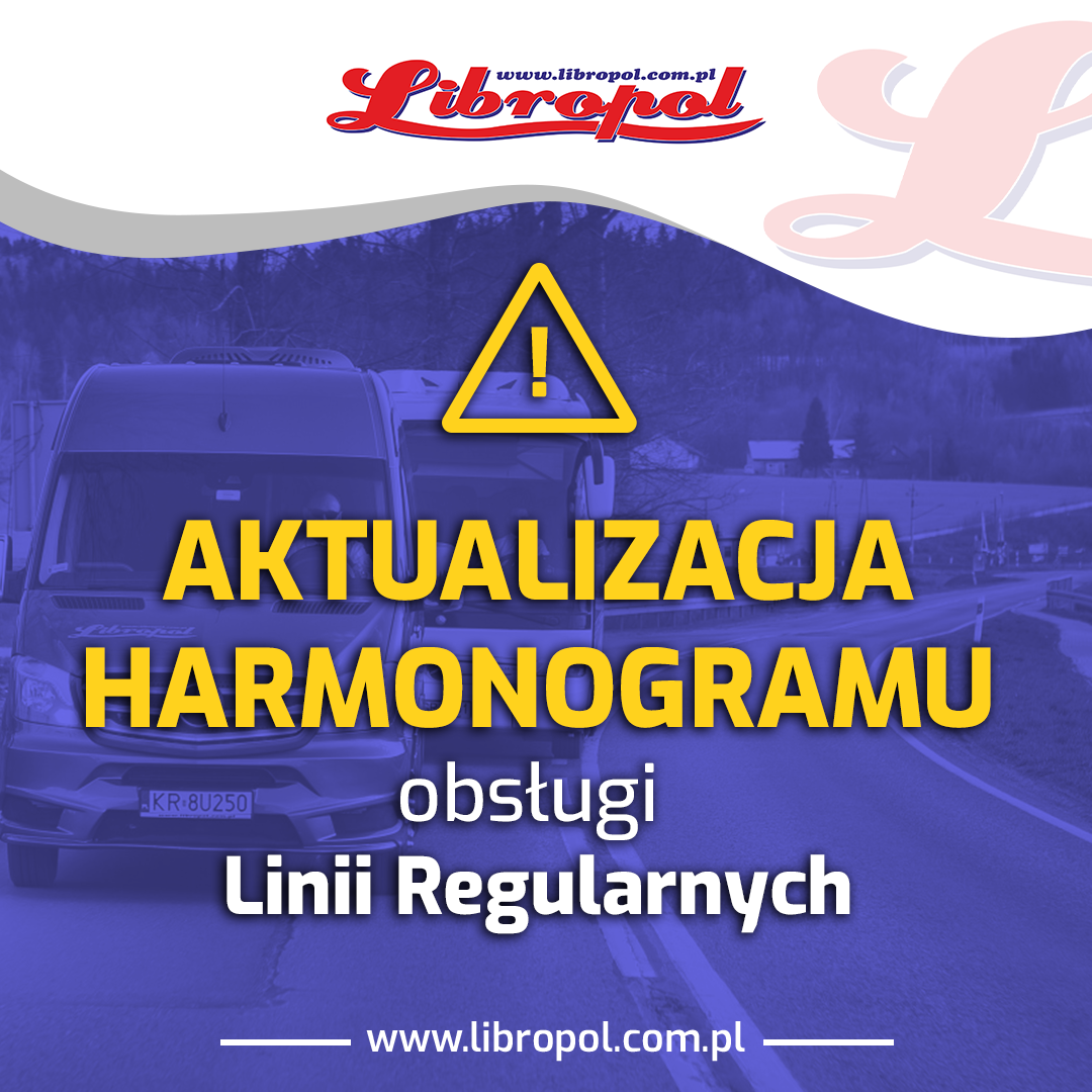 Read more about the article NOWY harmonogram obsługi linii regularnych – od 31 maja 2021 roku