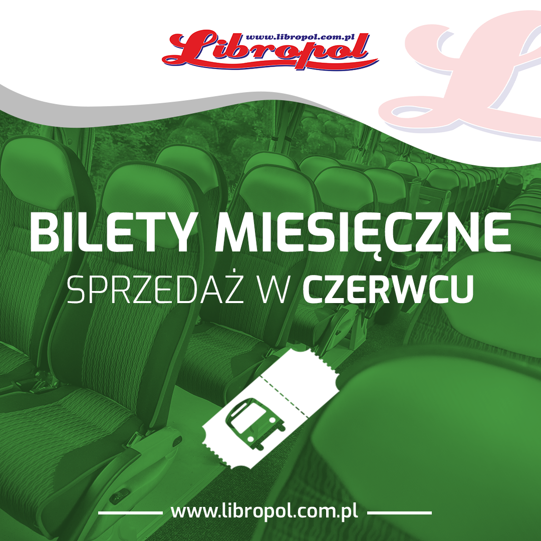 Read more about the article Sprzedaż biletów miesięcznych na miesiąc CZERWIEC 2024 r.