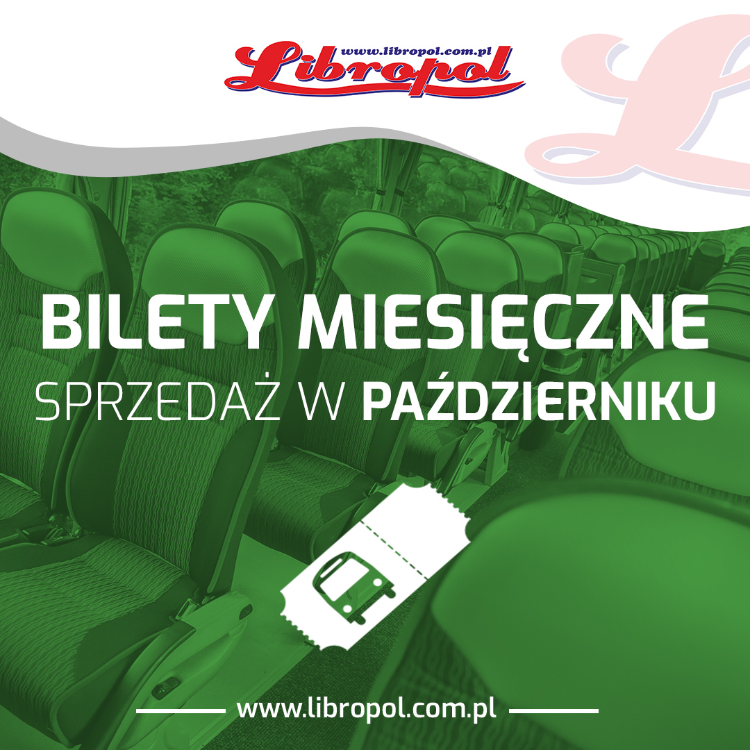 Read more about the article Sprzedaż biletów miesięcznych na miesiąc PAŹDZIERNIK 2023 r.