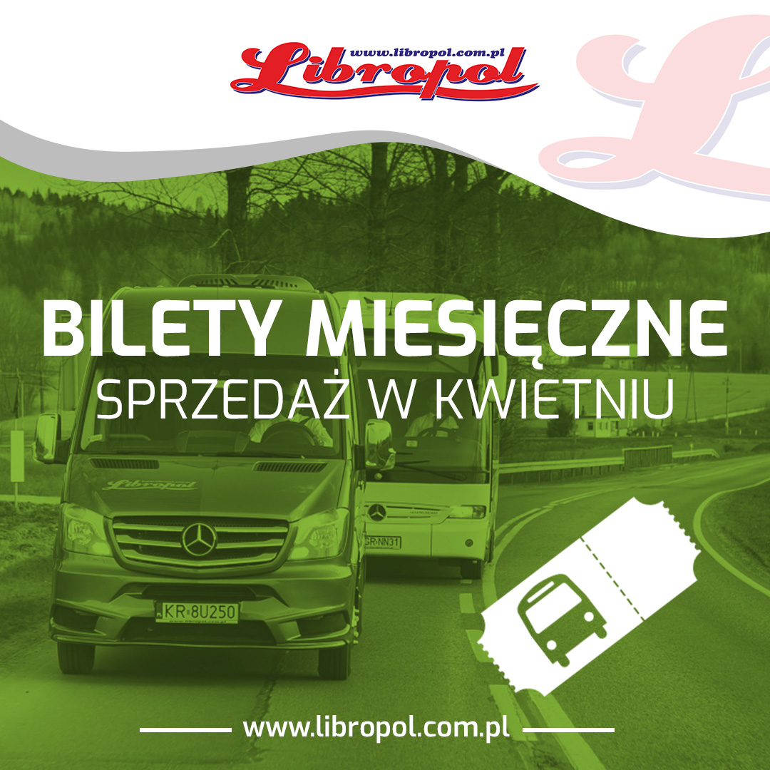 Read more about the article Sprzedaż biletów miesięcznych na miesiąc KWIECIEŃ 2026 r.