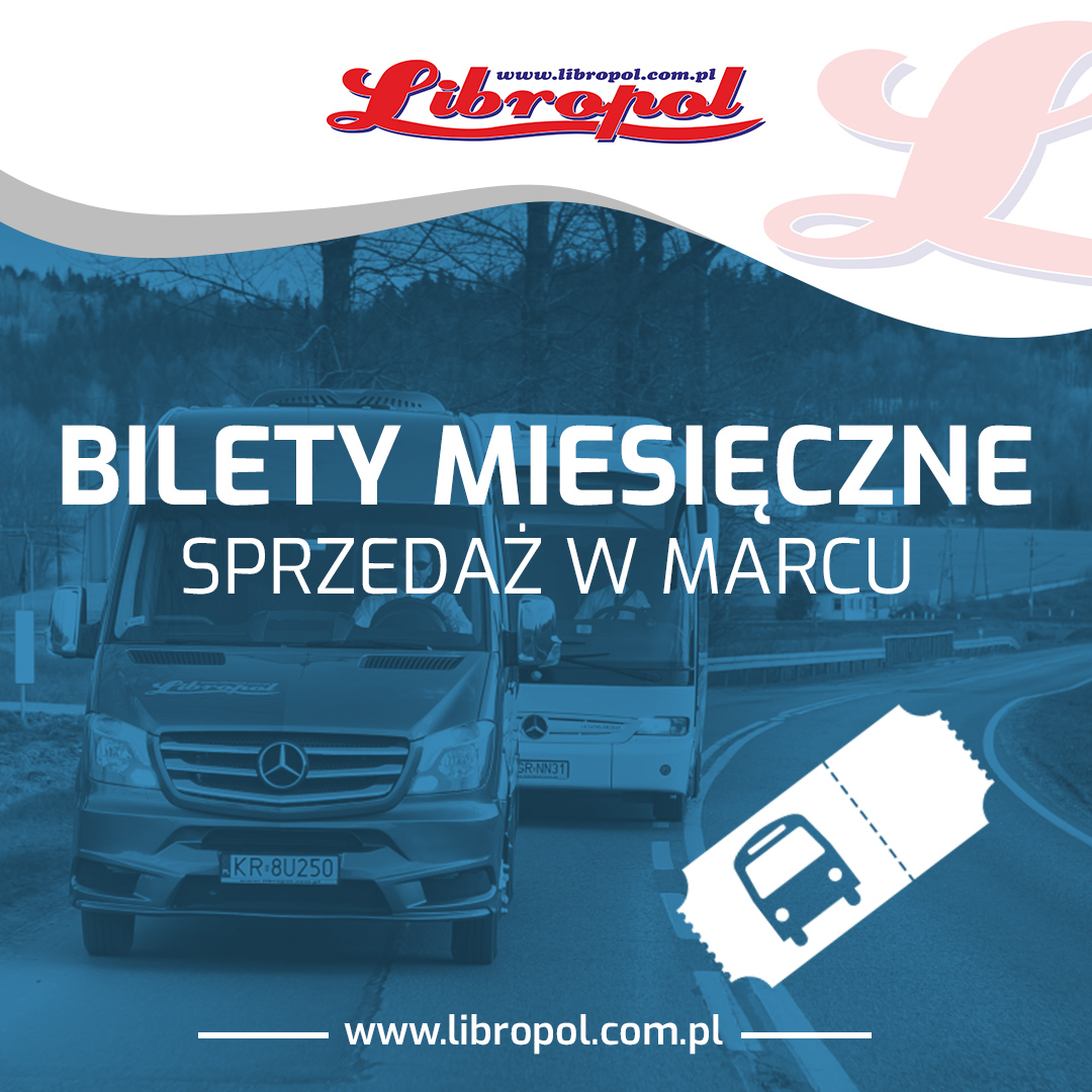 Read more about the article Sprzedaż biletów miesięcznych na miesiąc MARZEC