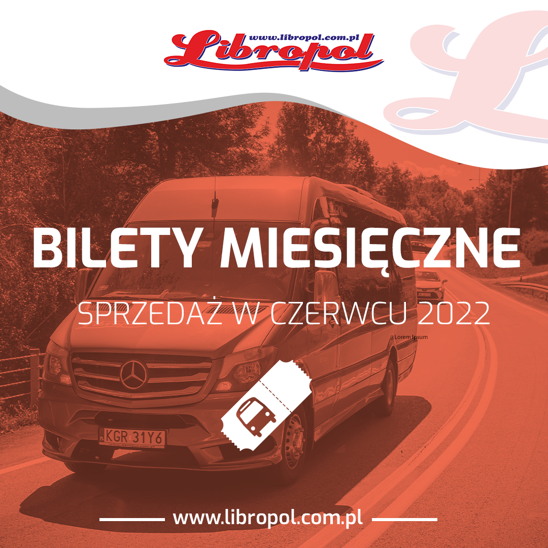 Read more about the article Sprzedaż biletów miesięcznych na miesiąc CZERWIEC 2022