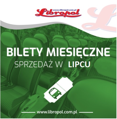 Read more about the article Sprzedaż biletów miesięcznych na miesiąc LIPIEC 2025 r.